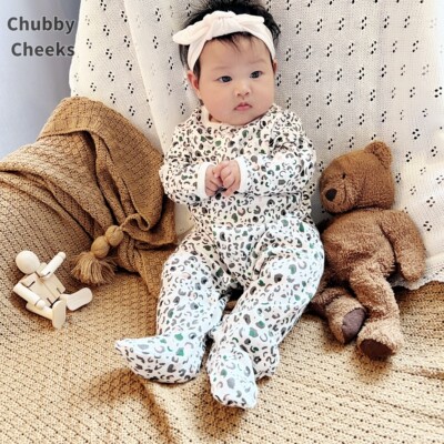 单排扣包脚纯棉四季连体哈衣爬服