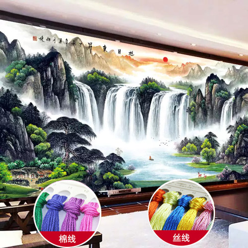 满绣蒙娜丽莎风景画客厅十字绣