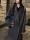 Черно-серое двустороннее кашемировое пальто, женское осенне-зимнее пальто 2025 года, новое высококачественное шерстяное пальто средней длины в корейском стиле mini 0