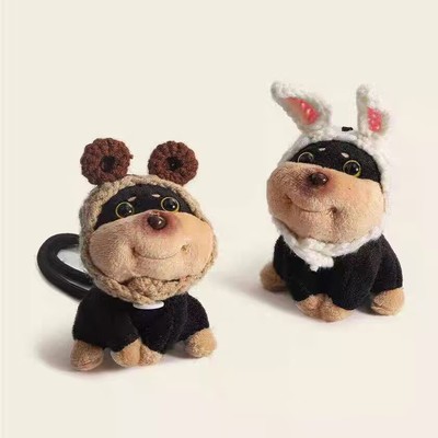 可爱蜜蜂小狗包包挂件毛绒公仔钥匙扣书包ins挂饰高级玩偶送礼物