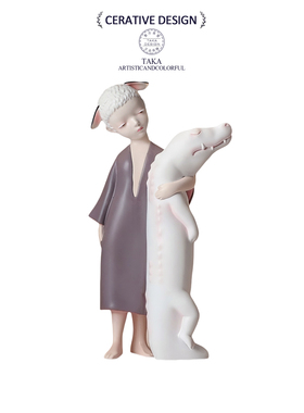 鳄鱼法则树脂桌面摆件乔迁礼物