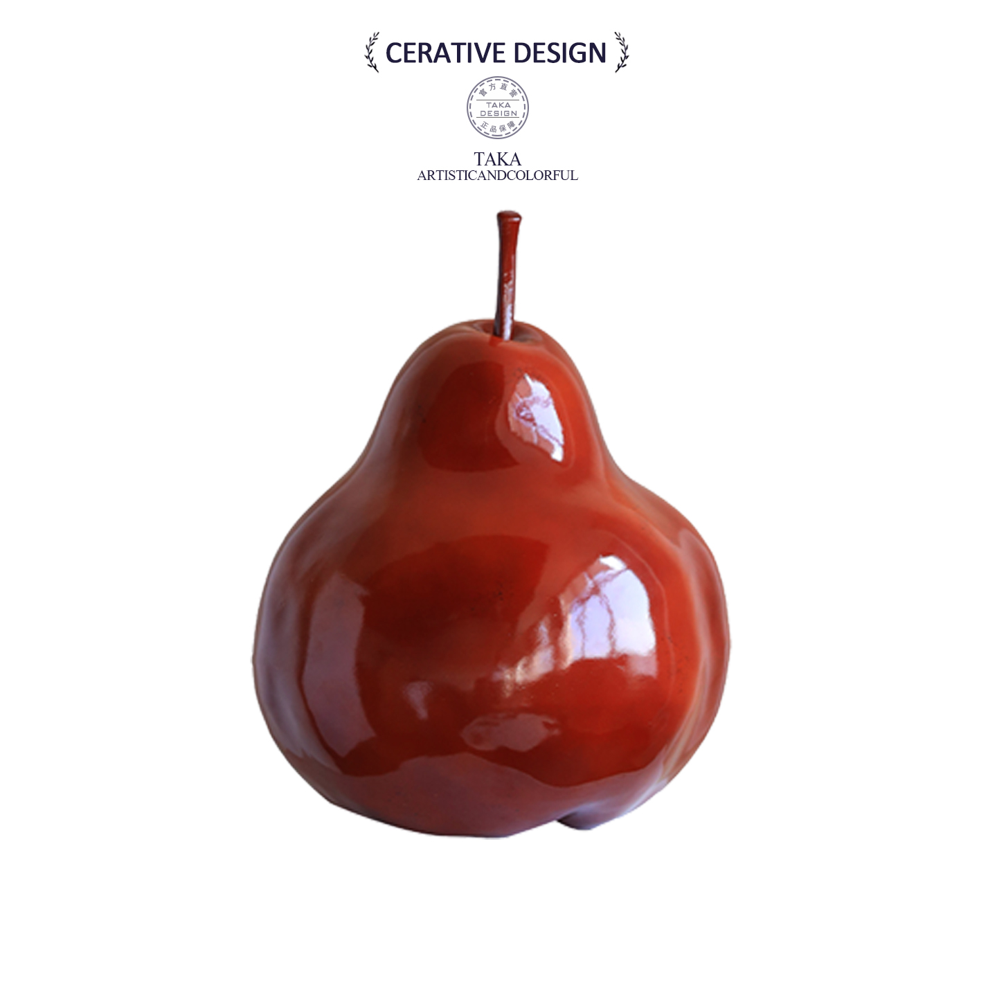 高级感新中式创意梨子装饰摆件