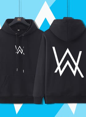 嘉豪战衣艾伦沃克alanwalker同款卫衣秋冬加绒学生宽松男外套帽衫