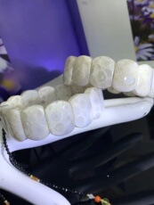 Комбинируемый комплект 【白色玻璃花手牌】雅作珊瑚玉天然菊花石纯白色玻璃花手牌