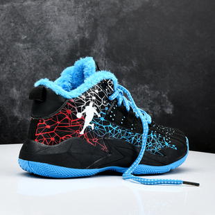 秋冬新款防寒保暖加厚球鞋儿童男童篮球鞋童鞋运动鞋加绒棉鞋男鞋