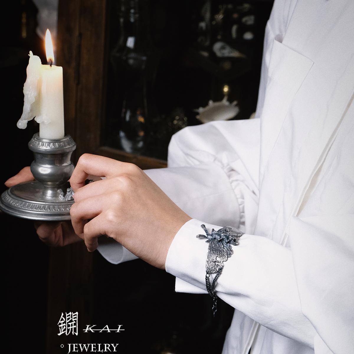 原创设计暗黑系S925纯银手链