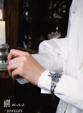 原创设计暗黑系S925纯银手链