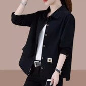 衬衫 开衫 工装 2025春秋季 爆款 女士短外套长袖 夹克洋气上衣女装 新款