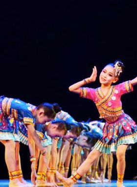 小荷风采敬惜一粒米舞蹈服女舞台表演服装黎族苗族少数民族演出服