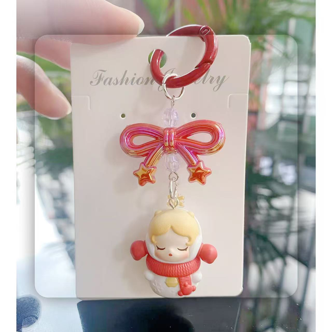 正品圣诞派对萌粒蝴蝶结挂件 锦潮玩盲盒