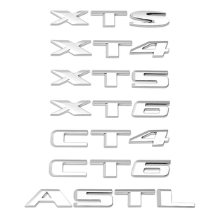ATSL CT6 XTS XT6 贴 凯迪拉克排量CT4 XT5后尾标银色车标改装 CT5