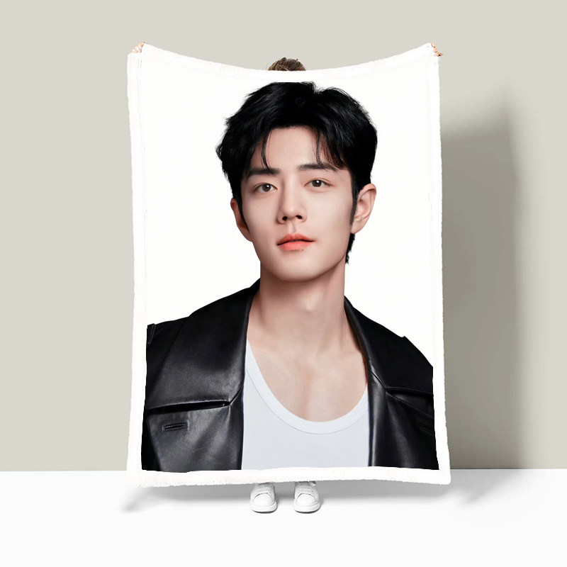 来图定制肖战双层加厚羊羔绒毛毯午睡秋冬保暖盖毯子时影藏海周边