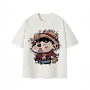 港风街头重磅短袖男款夏季新款美式高街宽松休闲情侣纯棉半袖t恤