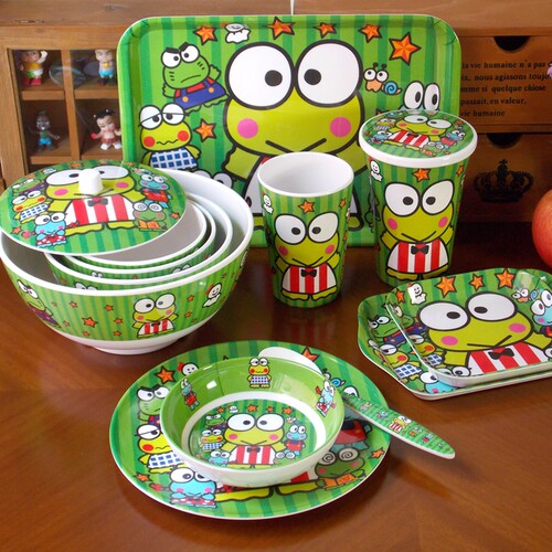 吃饭碗密胺青蛙碗密胺水杯餐具