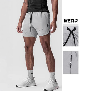 男士短裤夏季外穿美式青年速干运动短裤男多口袋跑步专用五分