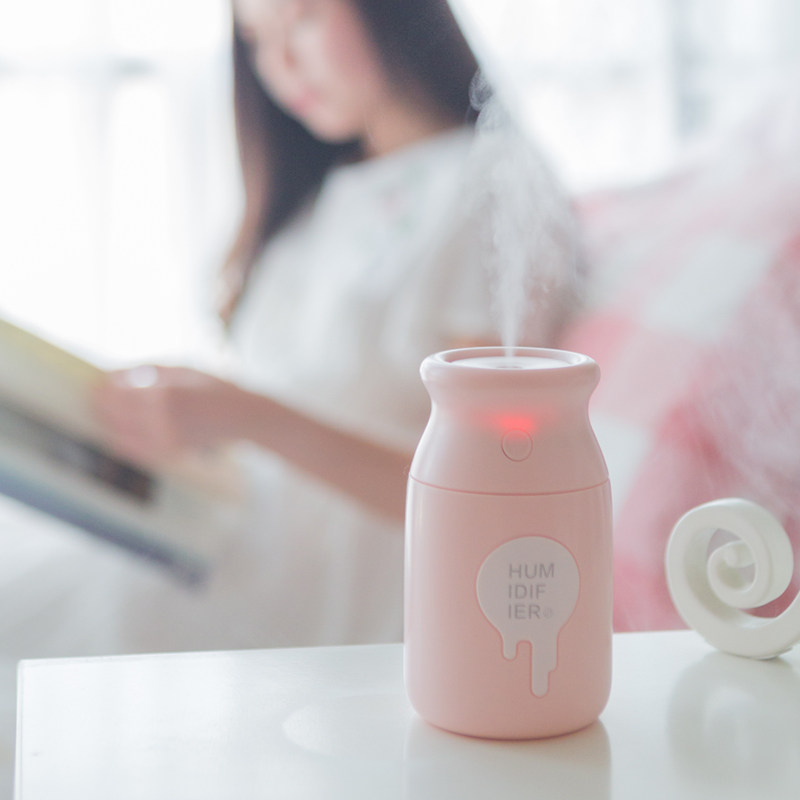 [空白格优品加湿器]加湿器迷你奶瓶usb家用车载办公室桌月销量4件仅售48元