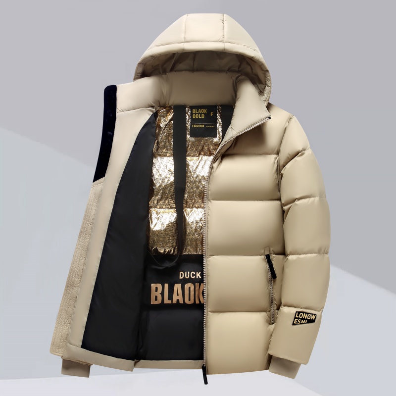 休闲连帽短款羽绒服外套