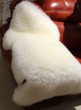 ins北欧网红长毛绒地毯床边地垫沙发垫仿羊毛坐垫椅垫白色卧室