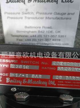 英国Bailey&Mackey压力开关2381Q -1/+1 BAR 5A 250V