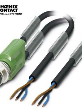 菲尼克斯传感器/执行器电缆SAC-3P-M12Y/2X50-PUR-1669754