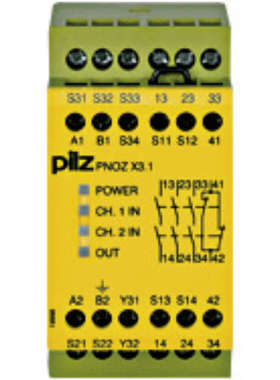 PILZ皮尔磁774321 PNOZ X3.1 230VAC 24VDC 3n/o 1n/c 1so原装