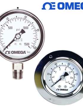 美国奥米佳压力表PGM-100L-60PSI/4BARPGM-100B-100PSI/7BAR