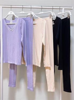 都市丽人女士保暖内衣新款塑身无缝美体贴身穿秋衣秋裤套装LWT3A4