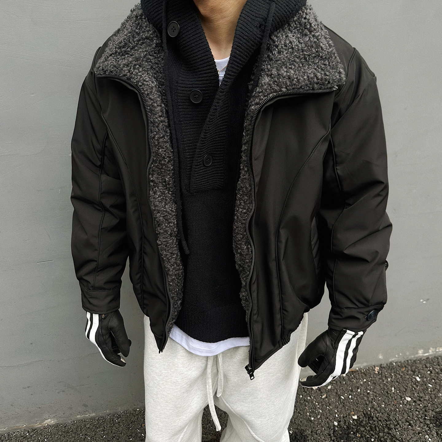 cleanfit座山雕白鸭绒羽绒服男女