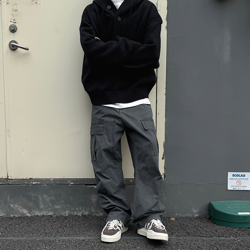 美式秋冬cleanfit宽松直筒工装裤