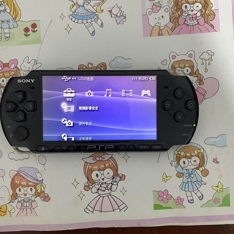 议价出个人使用索尼PSP3000黑色掌机成色看看图正常使用带电池
