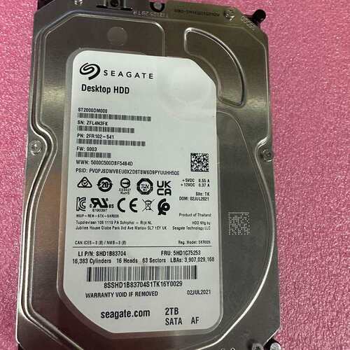 希捷ST2000DM008 2T 台式机 SATA 3资询