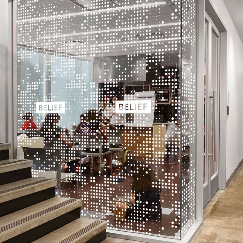 定制透明静电uv打印防撞玻璃贴膜移门创意不规则圆点装饰星际圆点