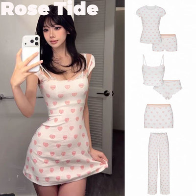 正品Skims爱心印花背心连衣裙