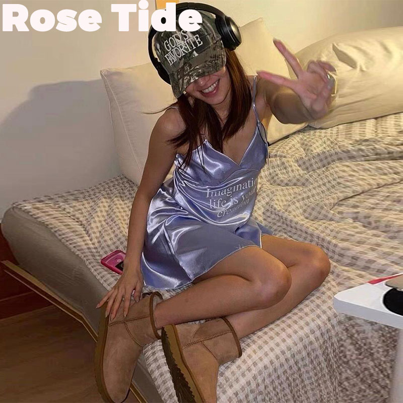 正品折扣Praying缎面吊带连衣裙