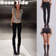 tide买手店正品 紧身裤 Jaded 古银拉链涂层短款 London牛仔裤 Rose