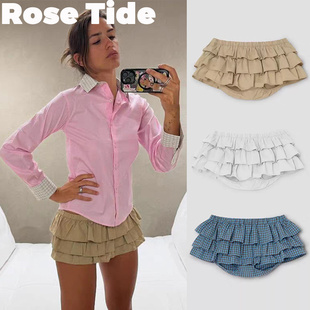 Rose Tide买手店正品Gimaguas短裙低腰花边超短裙裤迷你蛋糕裙