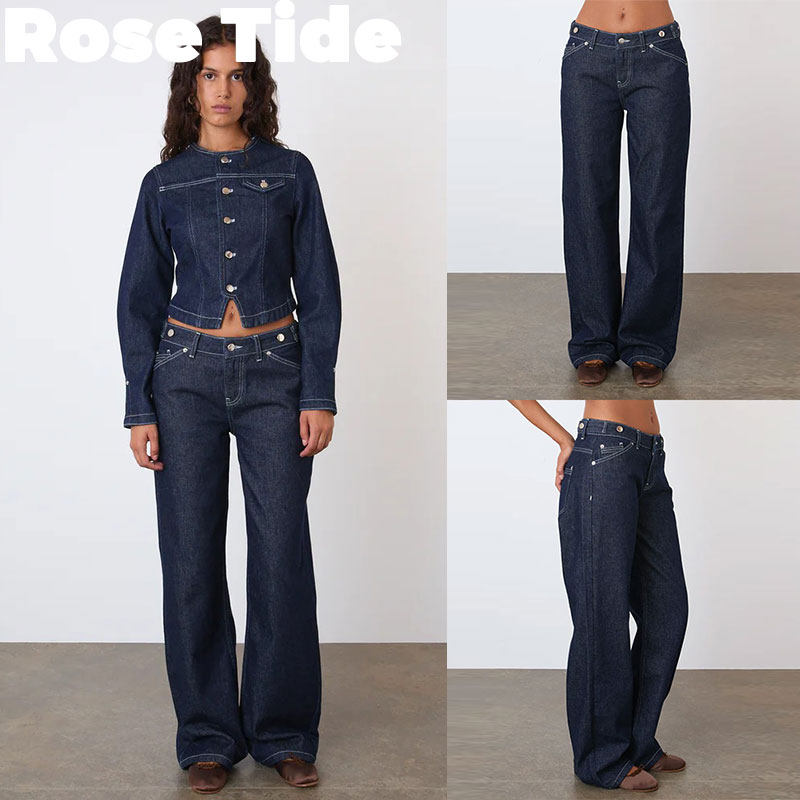 正品折扣Peachyden直筒牛仔裤