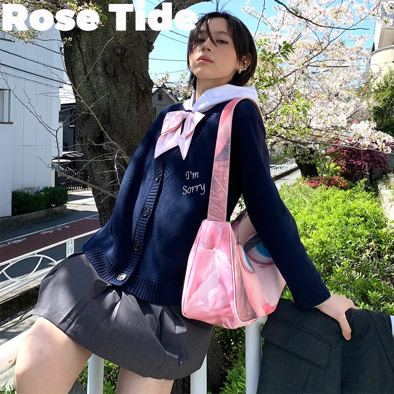 正品Imsorry碳酸同款印花单肩包