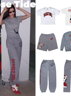 Rose Tide买手店正品Deadly doll啦啦队系列印花T恤短裤卫衣卫裤