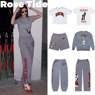 Rose Tide买手店正品Deadly doll啦啦队系列印花T恤短裤卫衣卫裤