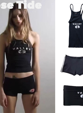 Rose Tide买手店折扣Greg Ross背心25新品字母印花吊带短裤迷你裙