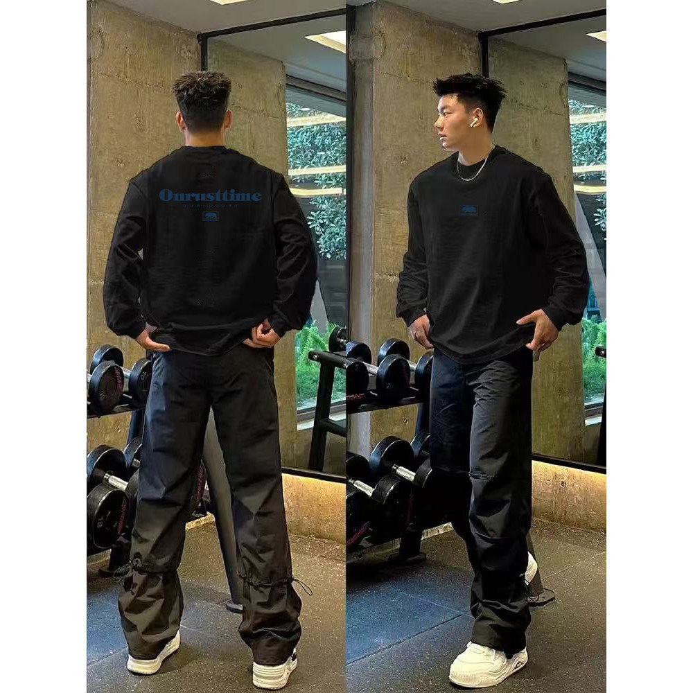 欧美式潮牌hiphop字母长袖T恤