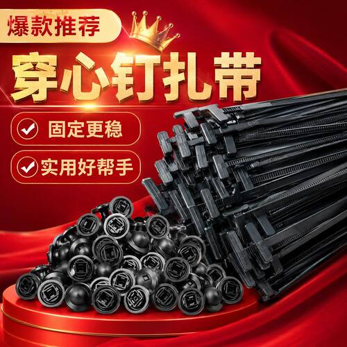 多功能扎带穿心钉固定卡扣发动机底板挡泥板叶子板内衬后备箱扎带