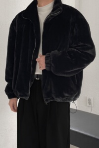 冬季高级立领宽松保暖羊羔毛夹克棉服外套男 M3326-P108图片