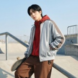 新款现货撞色织带丝绒男春季新款拼接设计美式复夹克JK9931-P98，男装夹克，星座1017-1