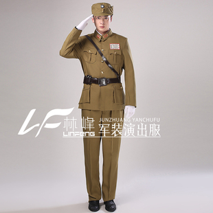 中式新款国军装影楼沙家浜刁德一阿庆嫂舞台话剧表演出18-25周岁