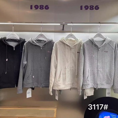 1986连帽拉链卫衣长袖上衣3117