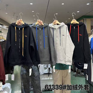 1986加绒连帽拉链卫衣2025秋冬时尚 上衣61339 百搭休闲宽松长袖