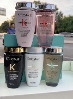 卡诗白金双重黑钻元气姜250ml男士粉奶瓶500ml滋养2号蛋白洗发水