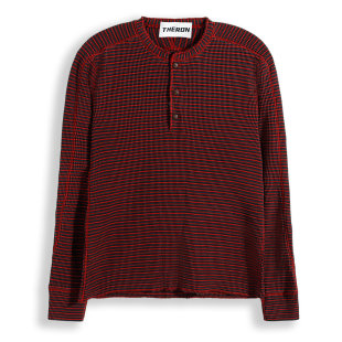 啊R Waffle-Knit Henley 加厚华夫格亨利领长袖T恤25092407